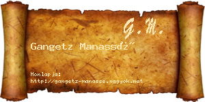Gangetz Manassé névjegykártya